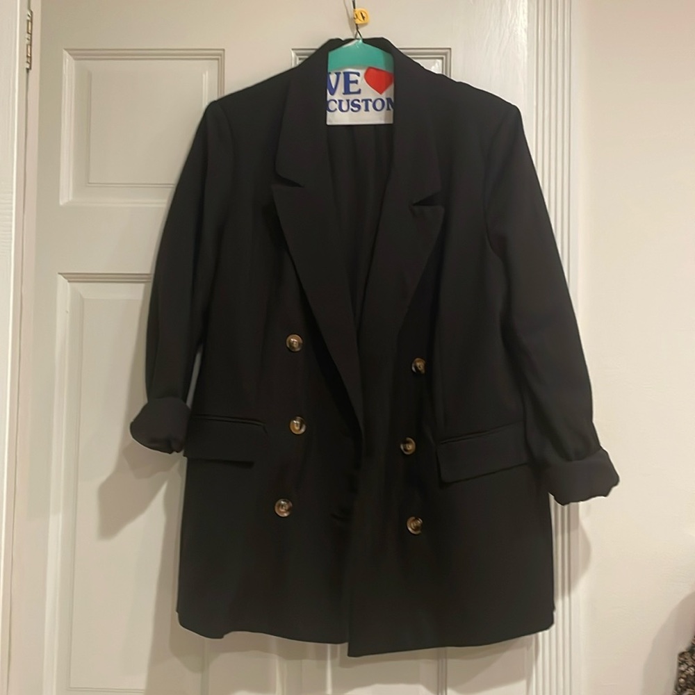 Aqua oversized blazer